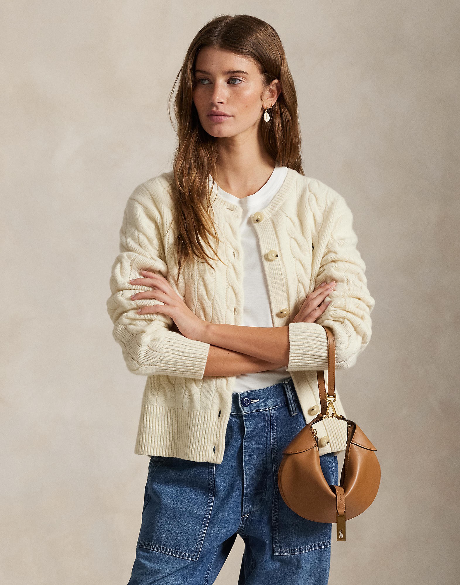 Cableknit Wool-cashmere Cardigan