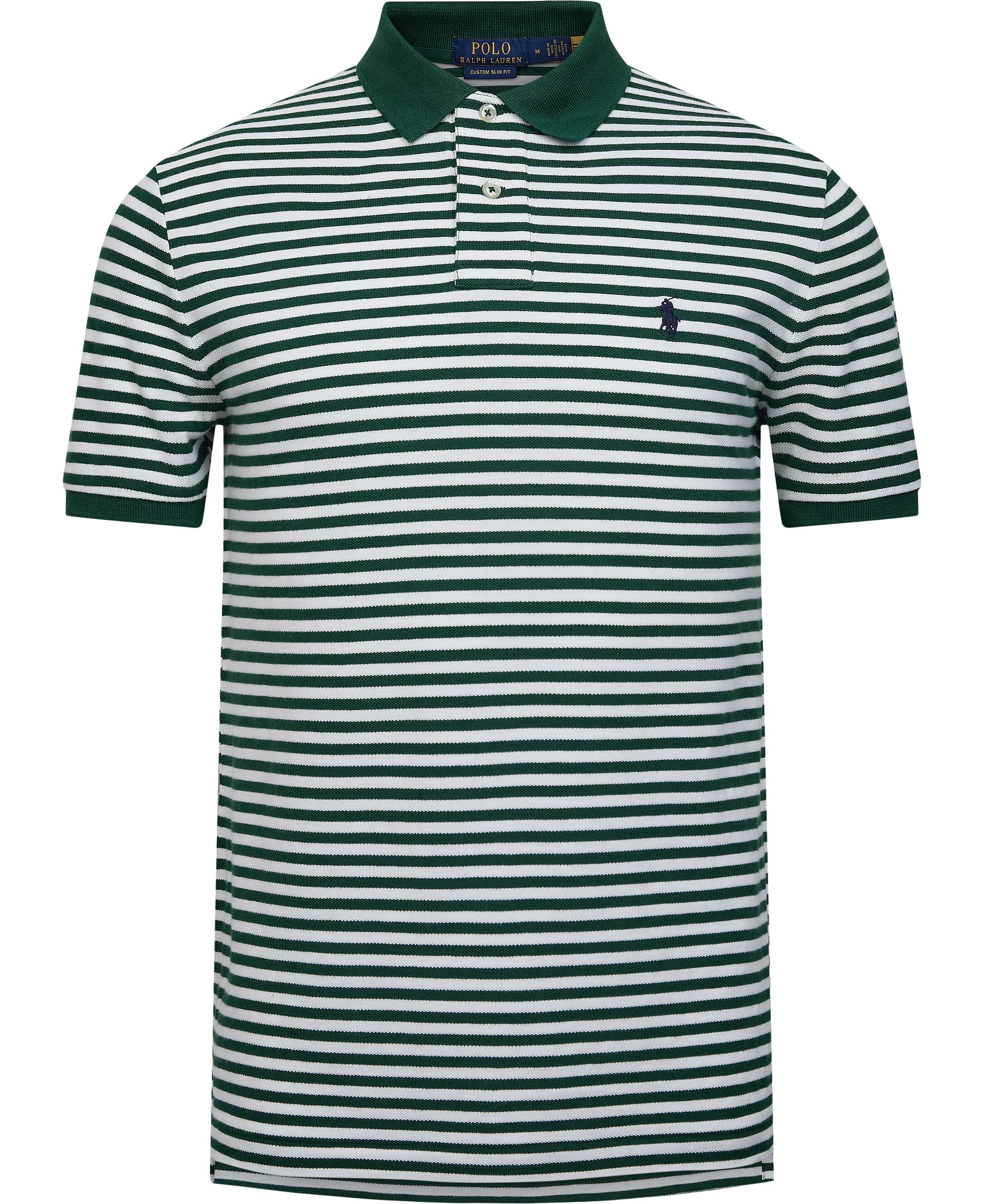 Custom Slim Fit Striped Mesh Polo Shirt