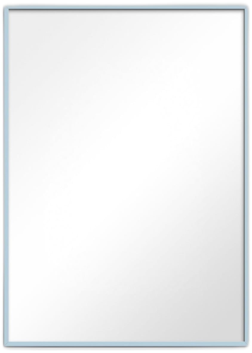 Mirror Sky Blue Wood