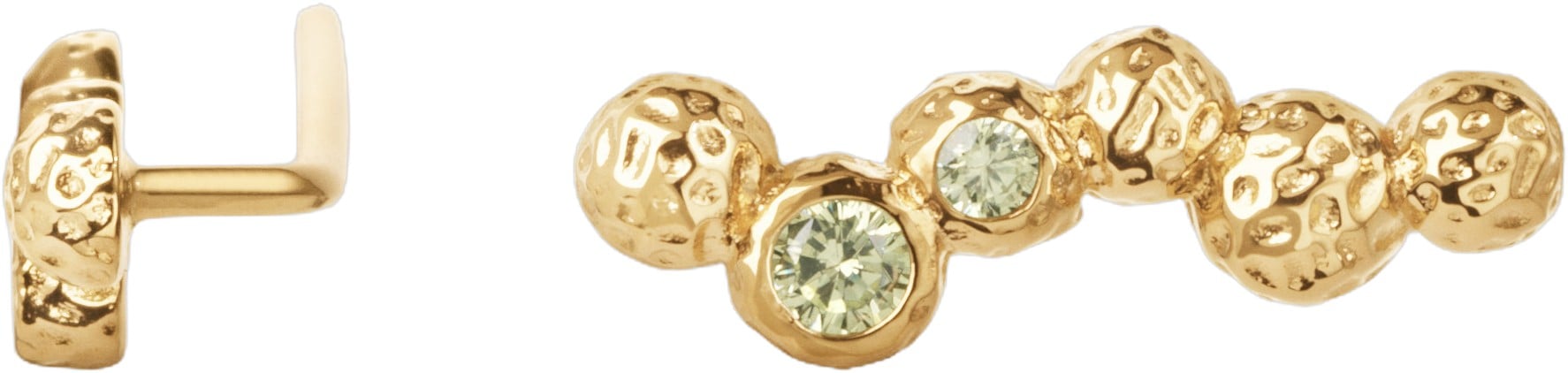 Wavy Gem Dots Earclimbers