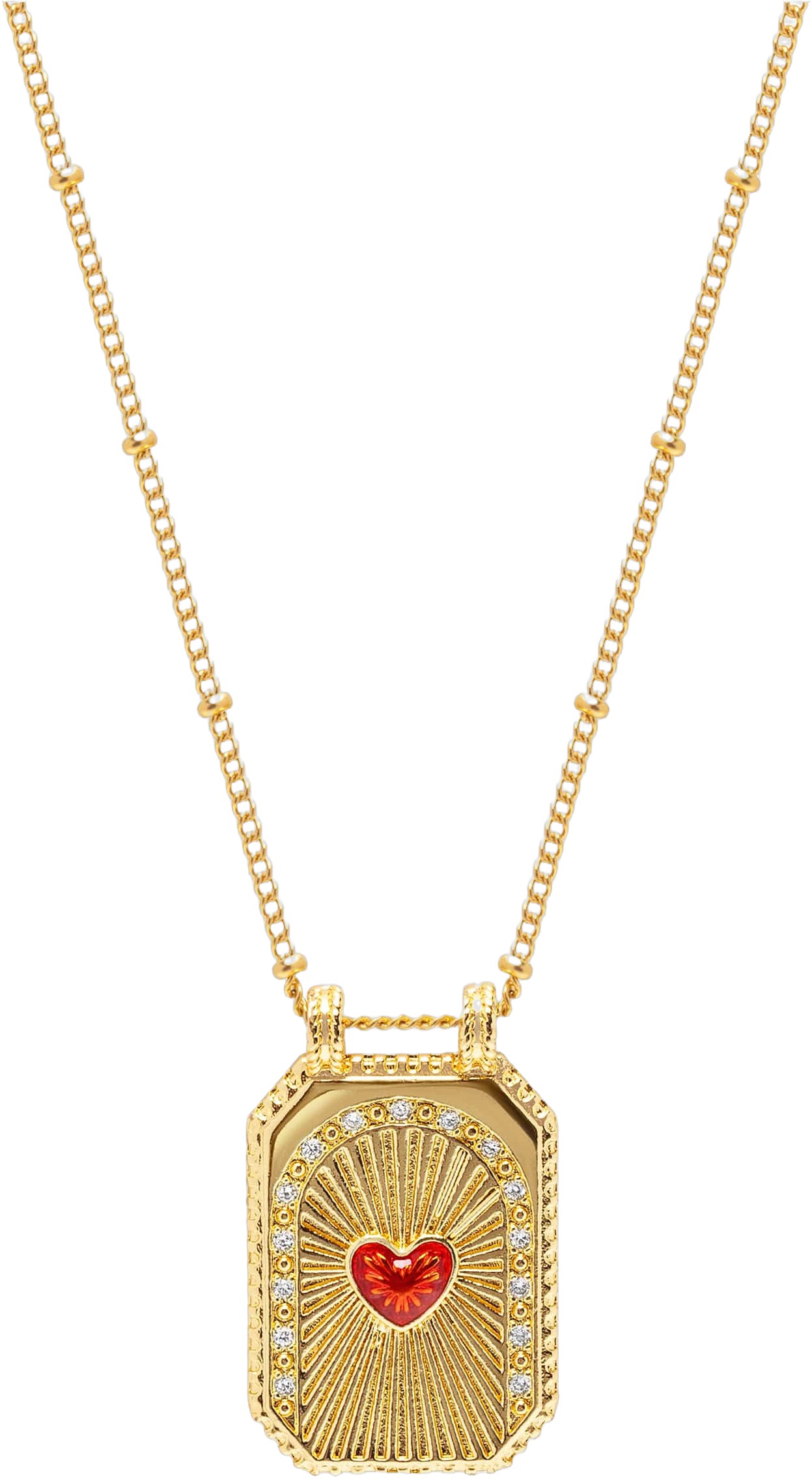 Women's Gold Heart Pendant Necklace