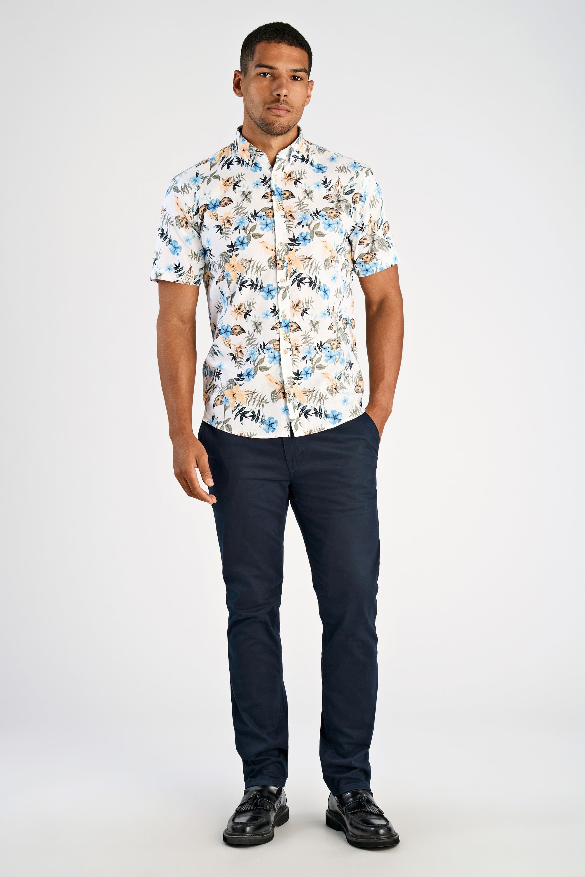 Printed Cotton/linen Shirt S/S