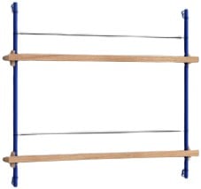 Box set, Magazine Shelving MS.65. 1, Oak Shelves, Deep Blue l