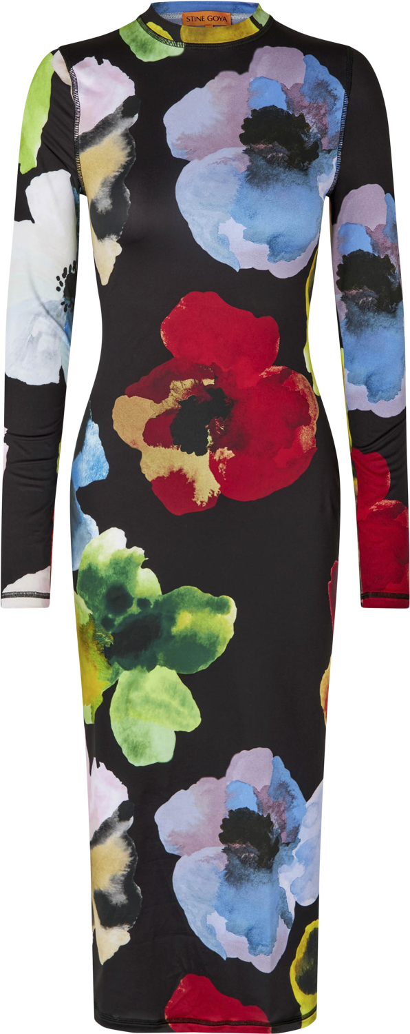 Pullover Long Sleeve Midi Dress, 2244 Stocking Jersey