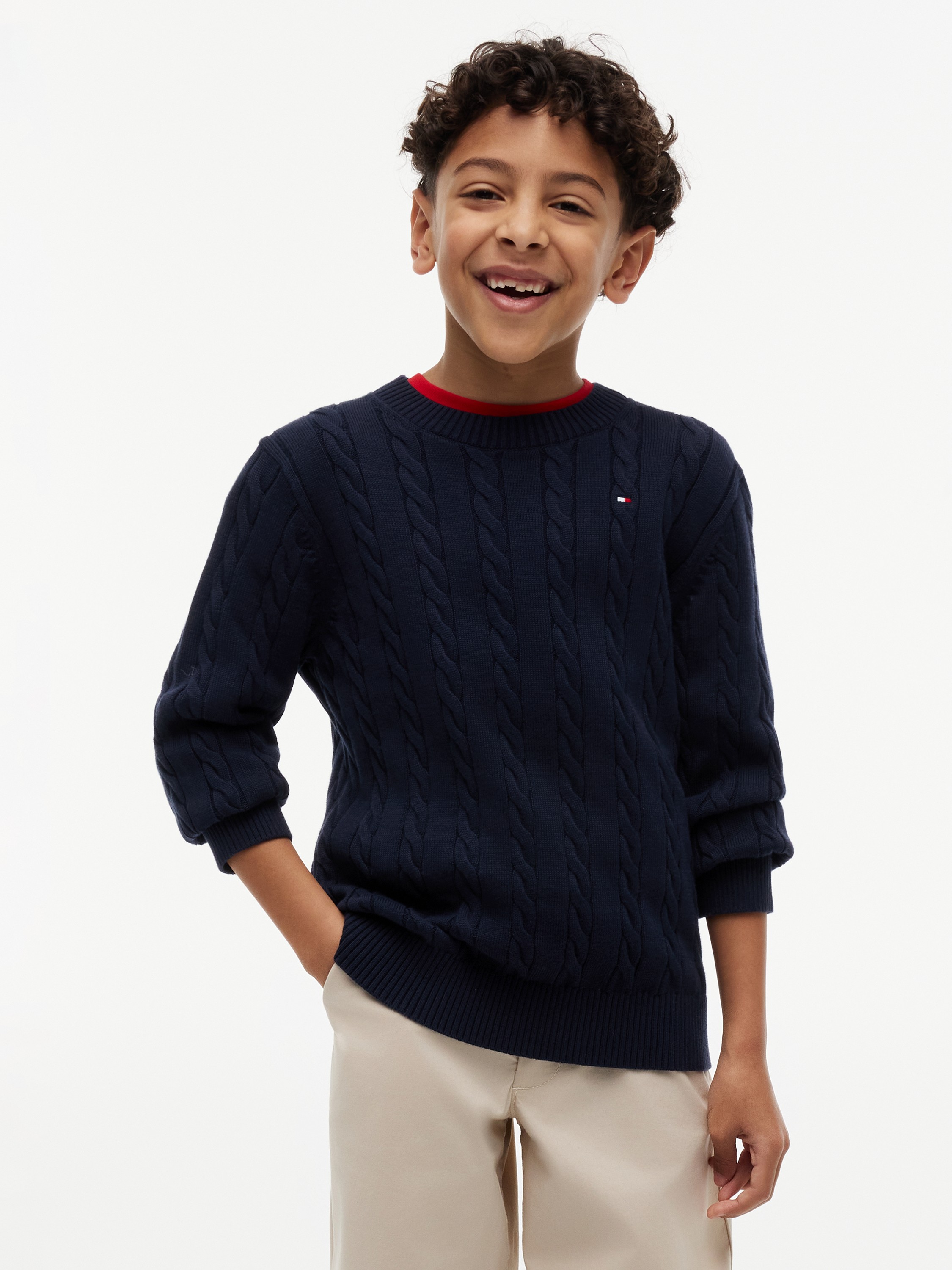 Essential Cable Knit Crew Neck Jumper - DKK 419 - Spar 30%