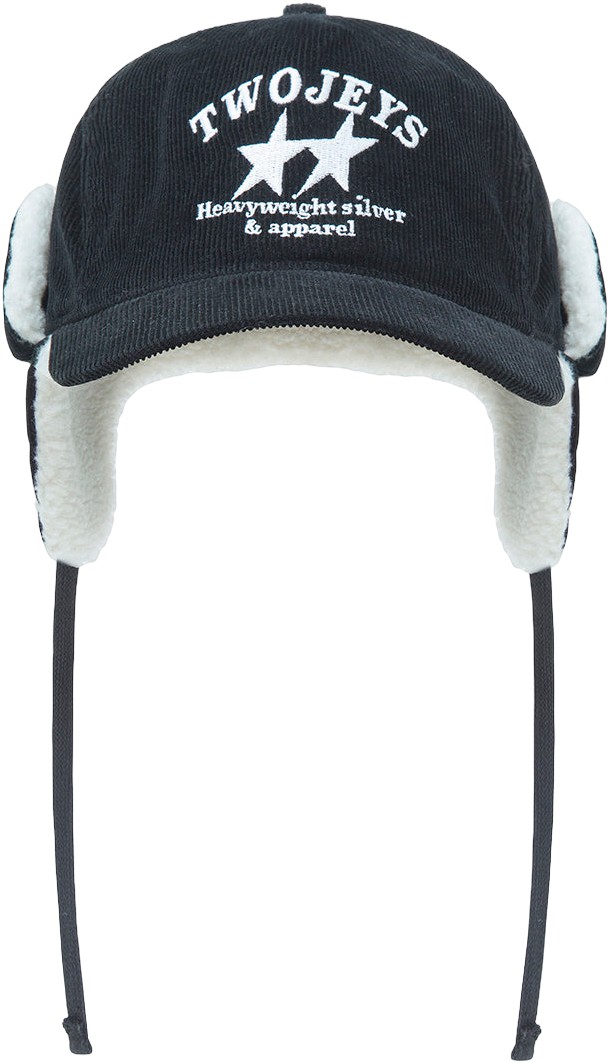 Heavy Silver Black Earflap