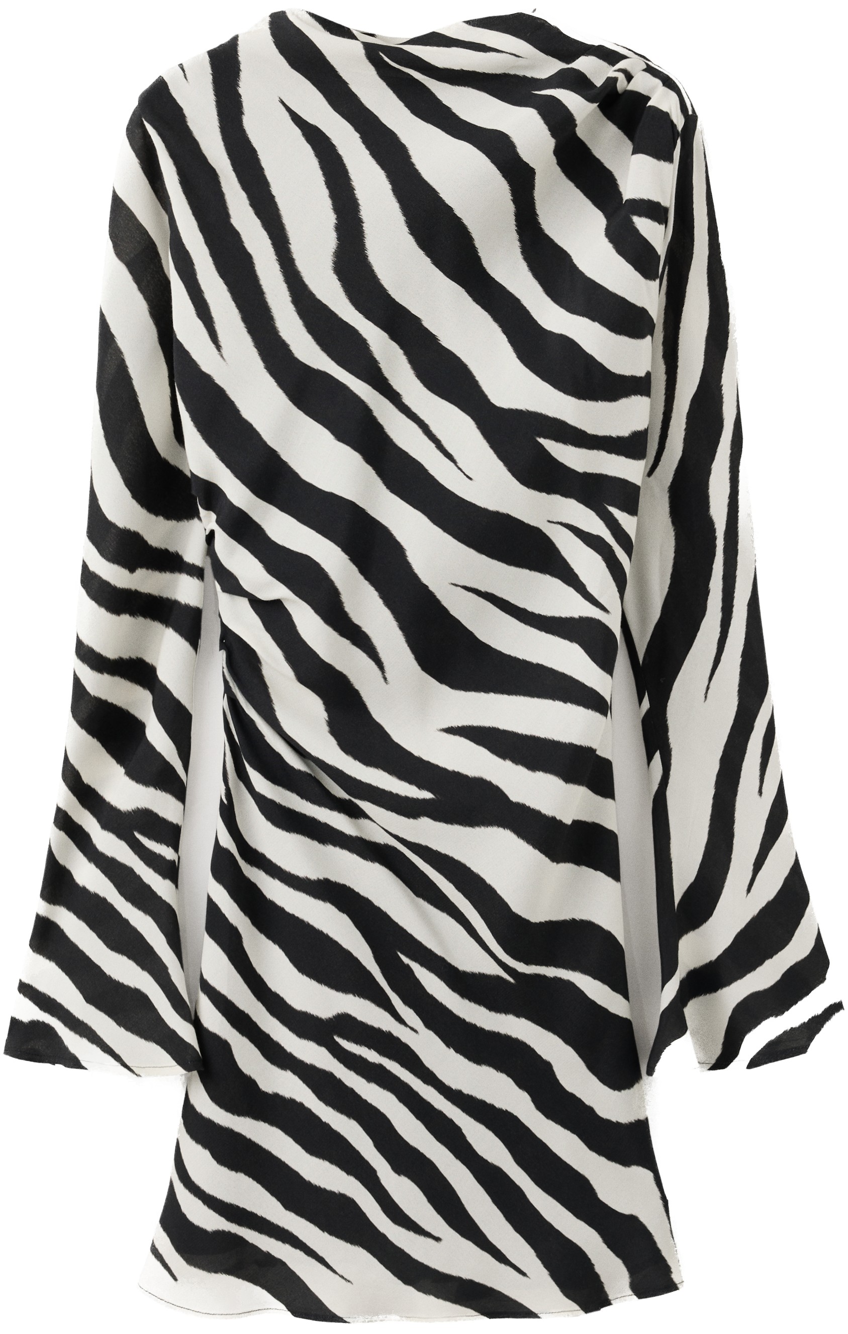 Zebraprint Dress With Flared Sleev
