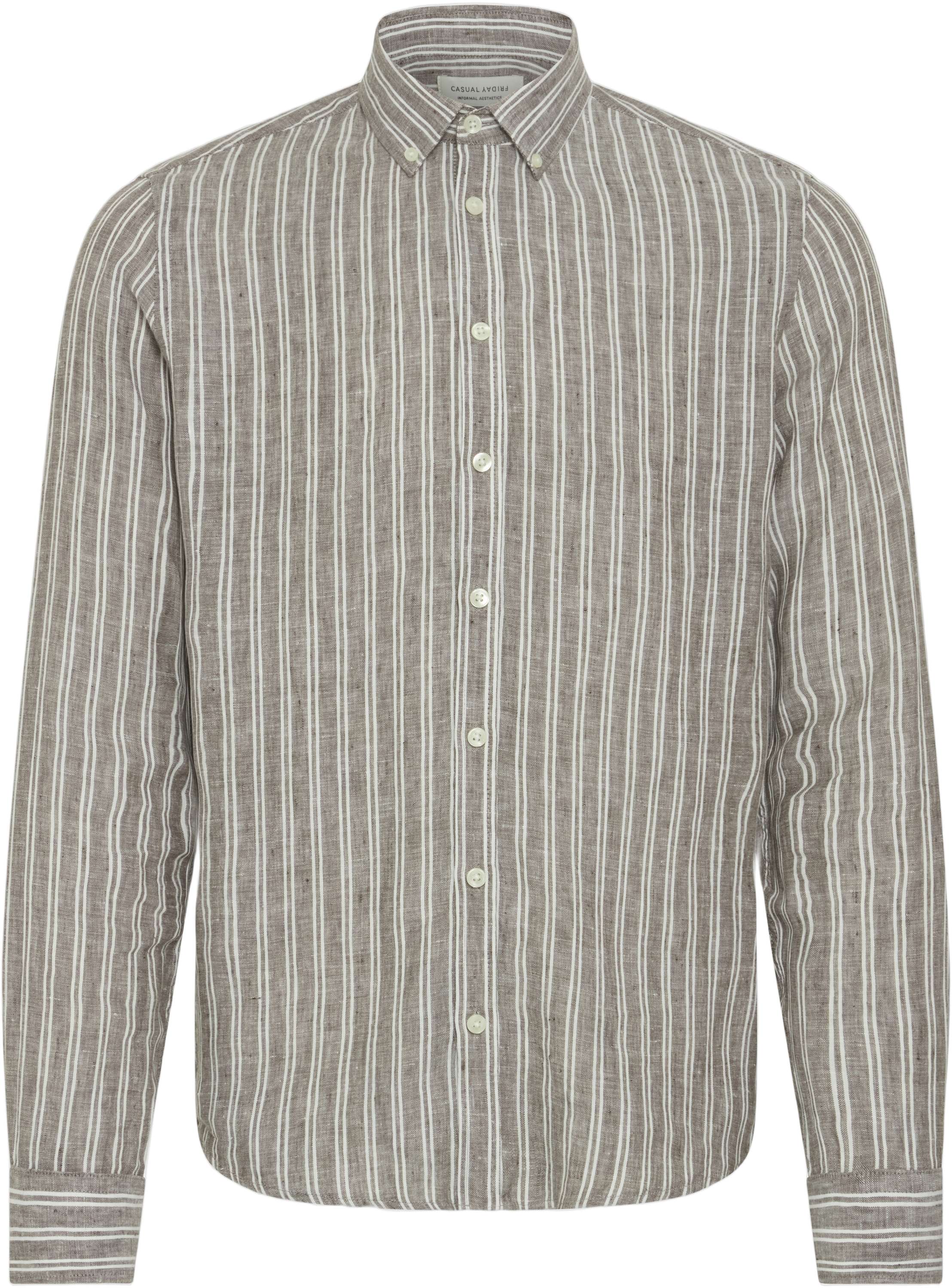 Cfdallas LS BD Striped 100% Linen s