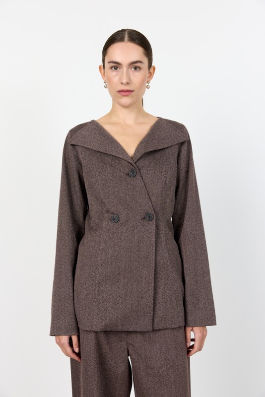 Lrobassie 3 Blazer Mørk Brun