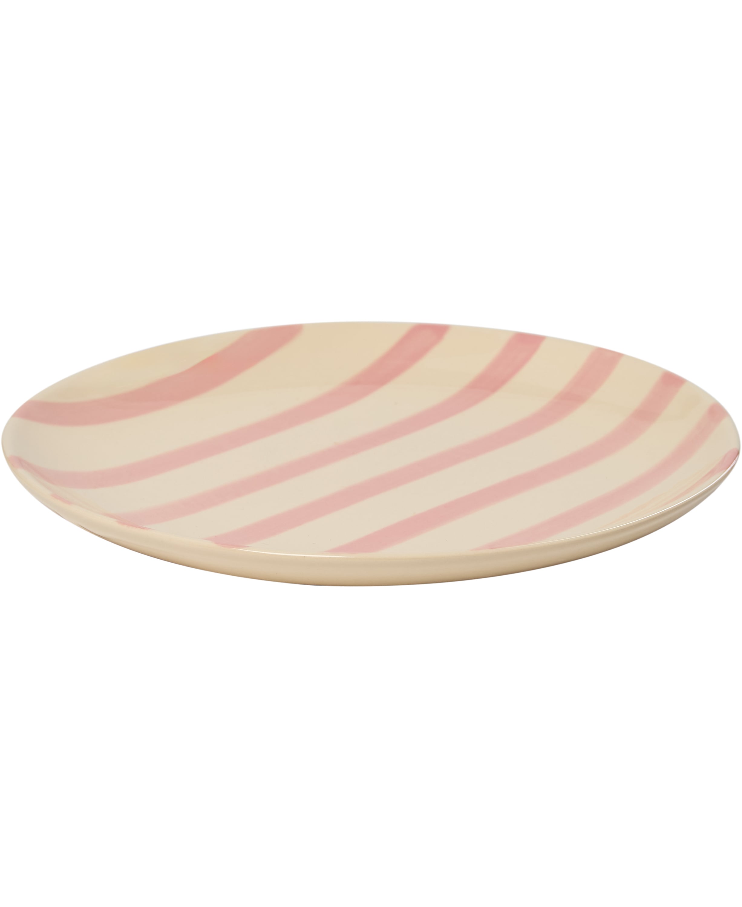 Viva Tallerken 22 cm Rosa Striber