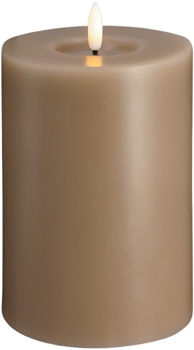 Moods & More LED Pillar Candles, Silk, Melted, Sand, 99×15