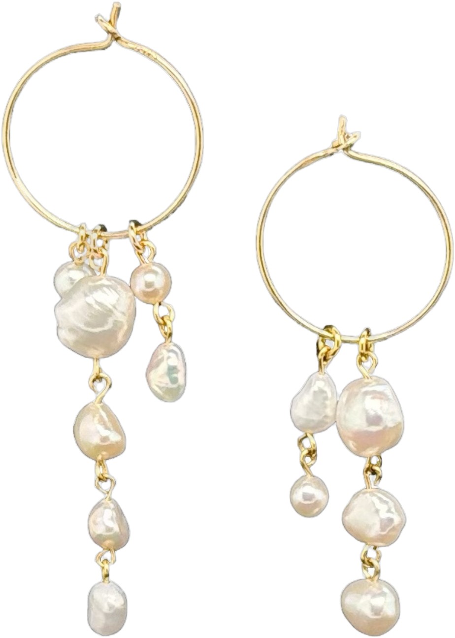 Denise Pearl Earrings Gold