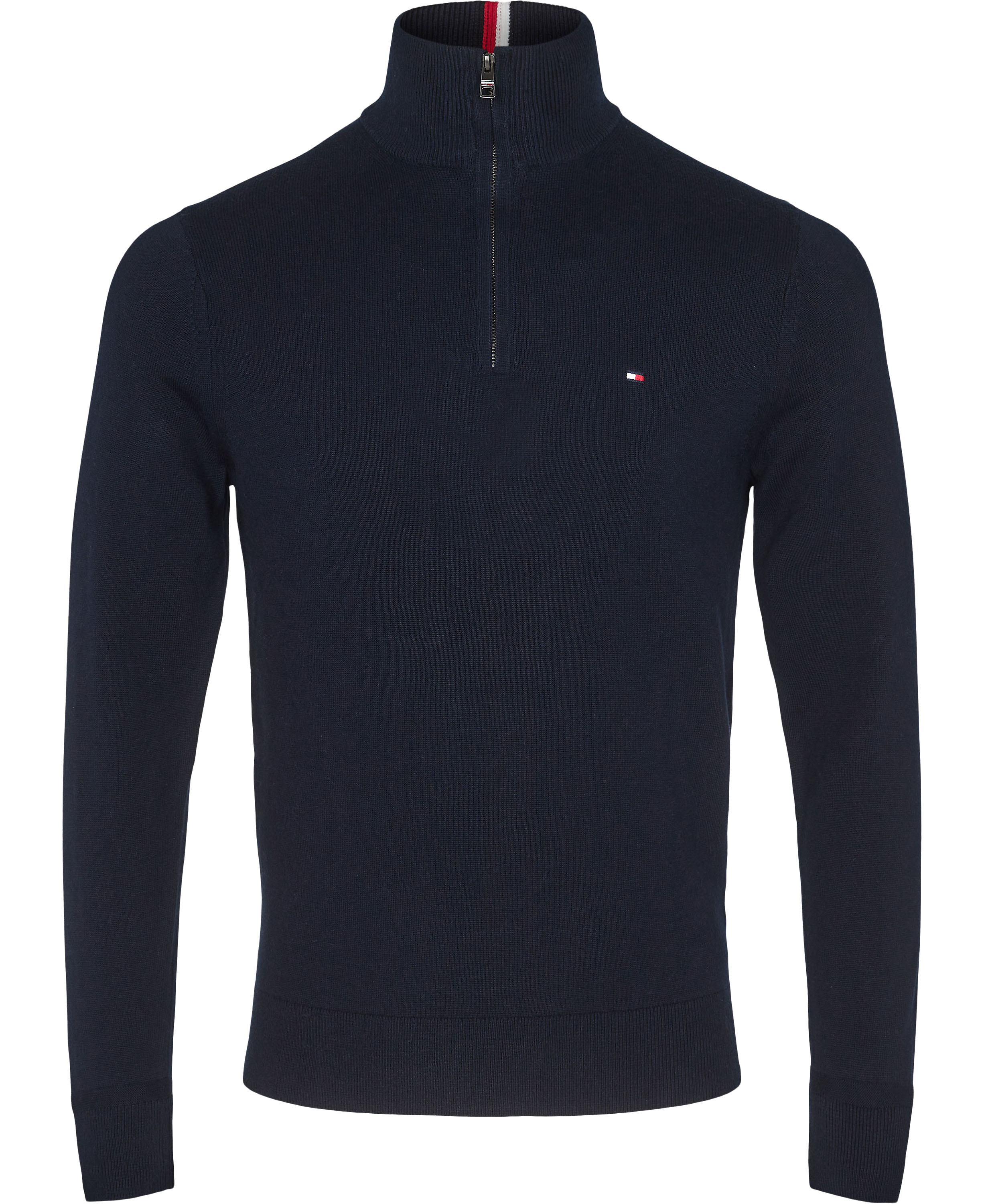 Mock Neck Quarterzip Jumper With Cashmere