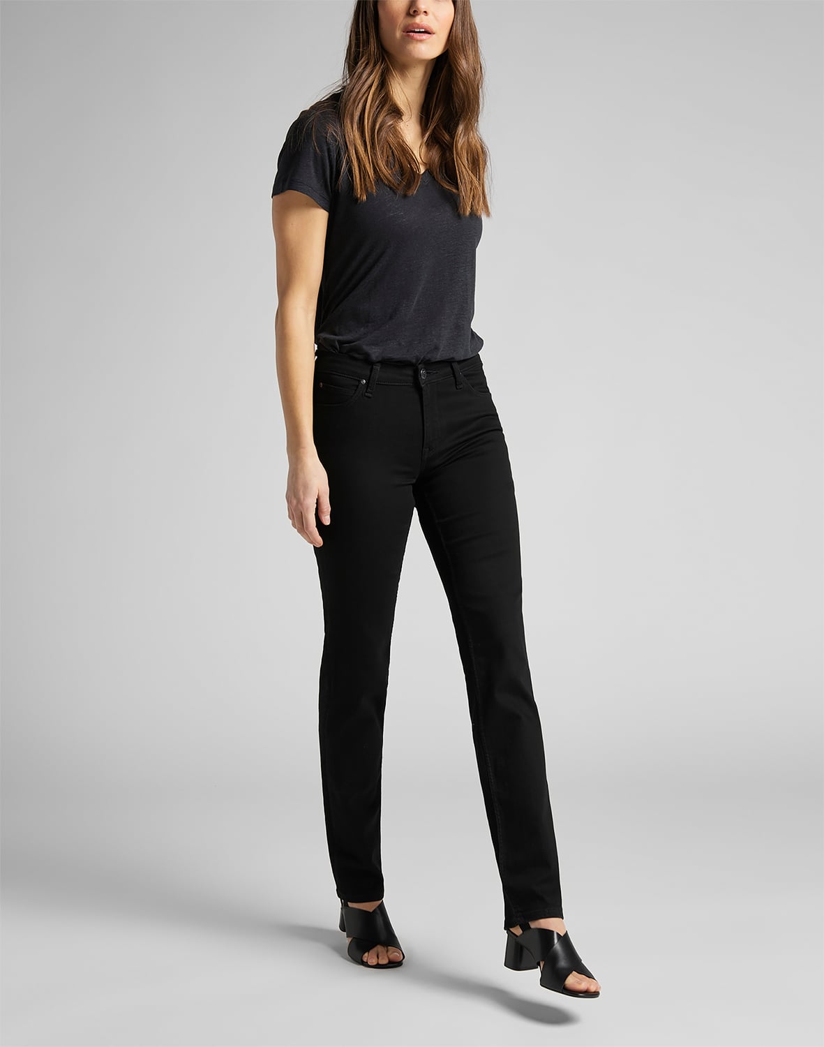 Marion Straight Black Rinse Jeans