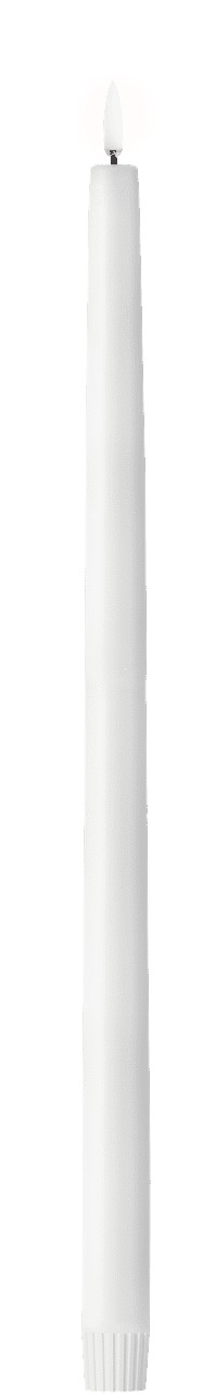 LED Tall Taper Candle, Nordic White, Smooth, 2,3×40 cm