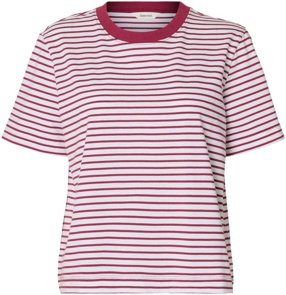 Slfessential SS Striped Boxy TEE NO