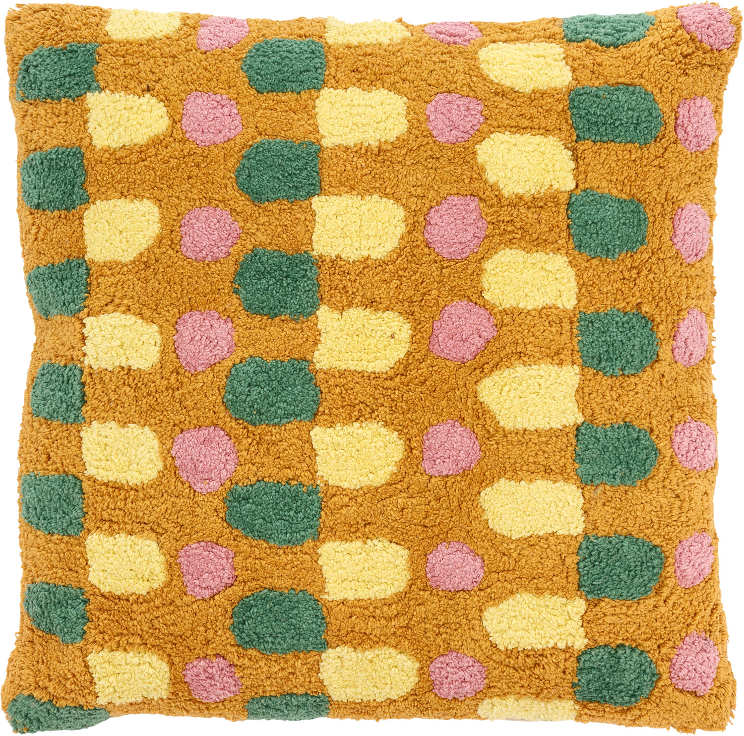 Pude Styles 45 x 45 cm Rosa/grøn/brun/gul 100% Bomuld