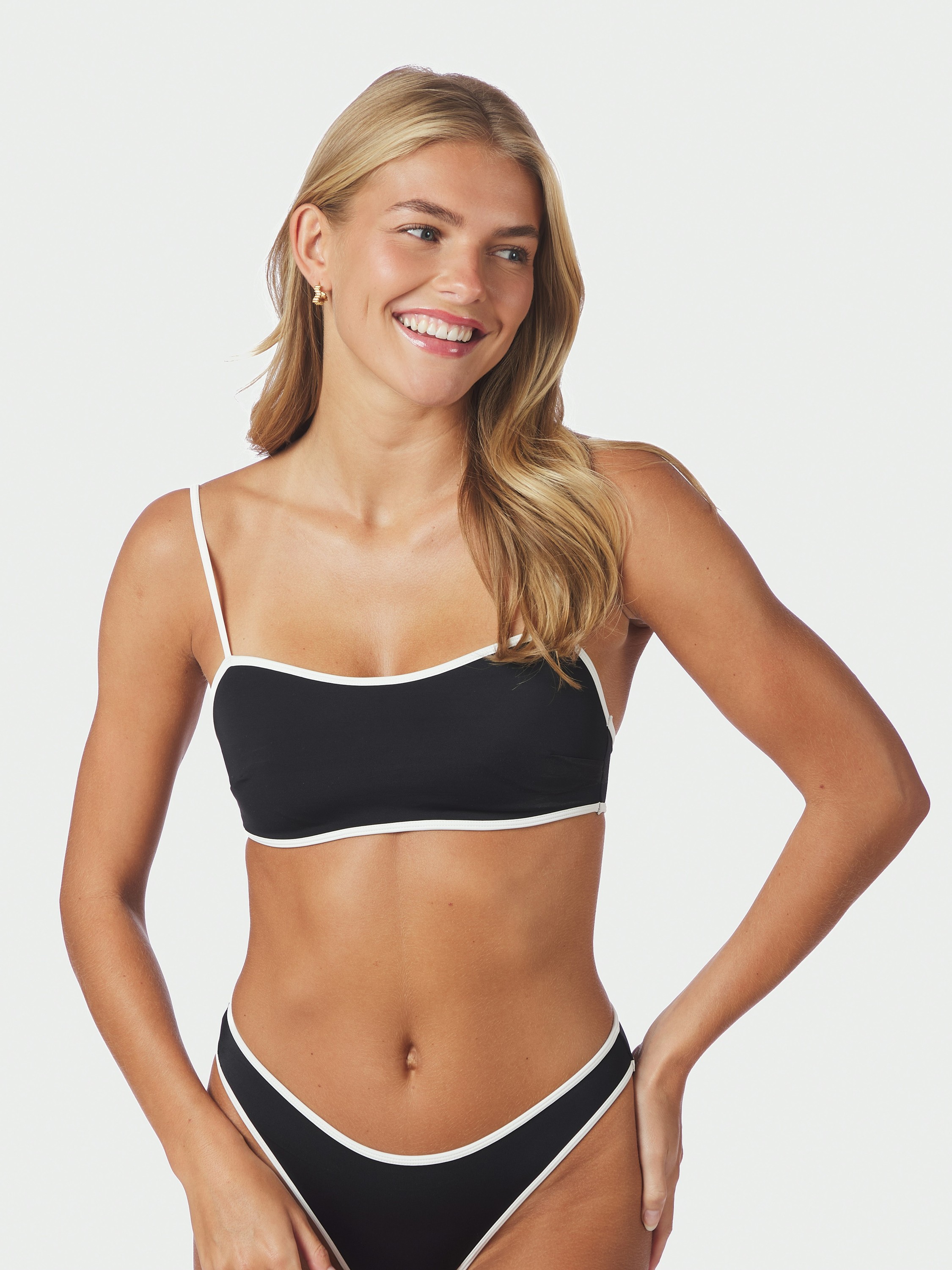 Fia Solid Contrast Bikini Top