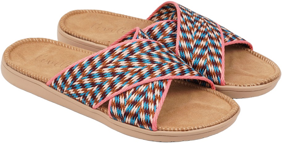 Caleton Suede Sole AND Woven Cotton Straps