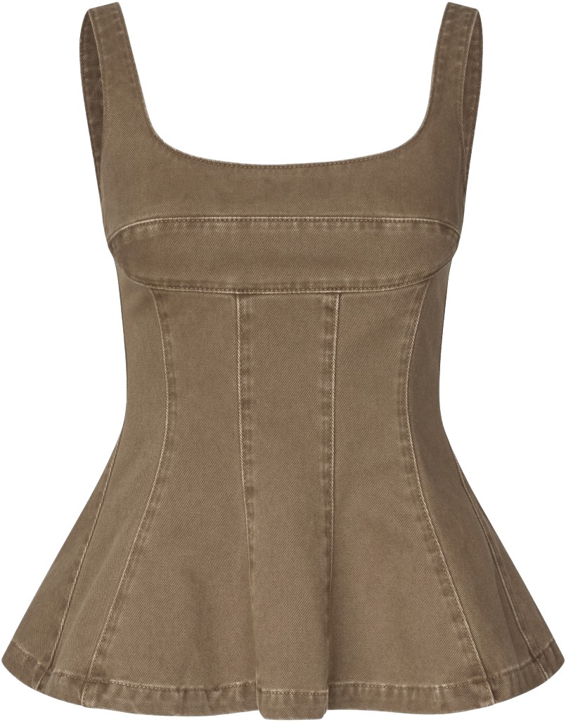 2453 Double Rinse Denim, Elevated Structured Top