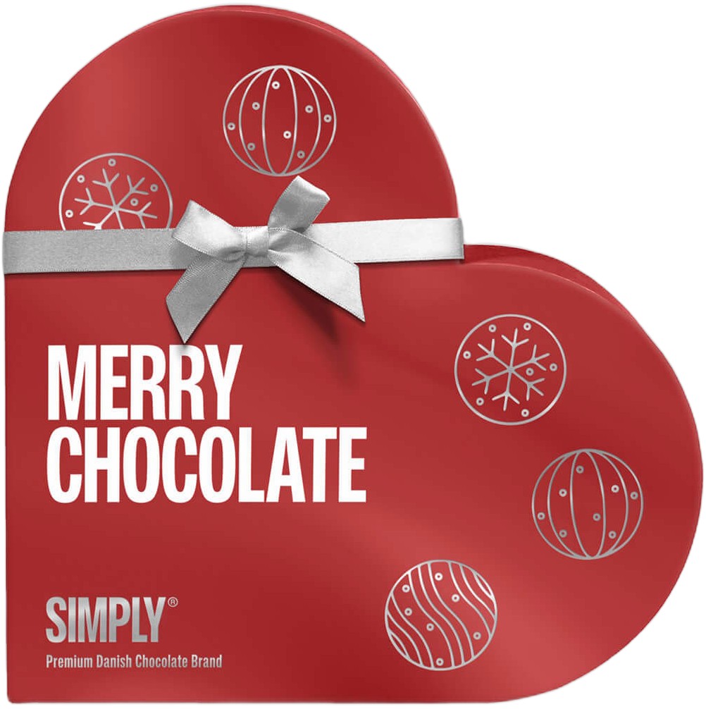 Simply® Merry Chocolate Heart Chokoladeæske (200g)
