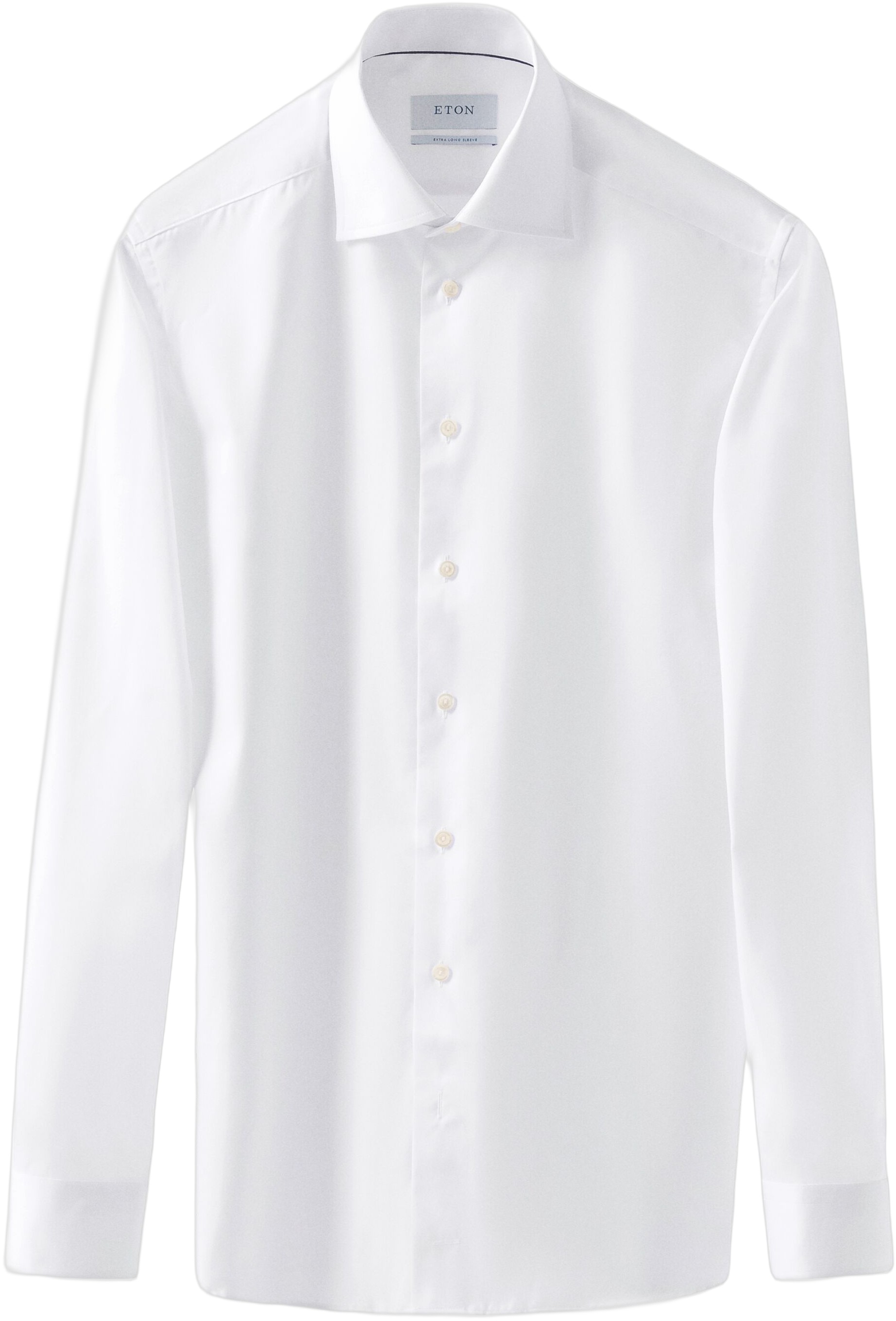 White Signature Twill Shirt Extra Long Sleeves Slim Fit