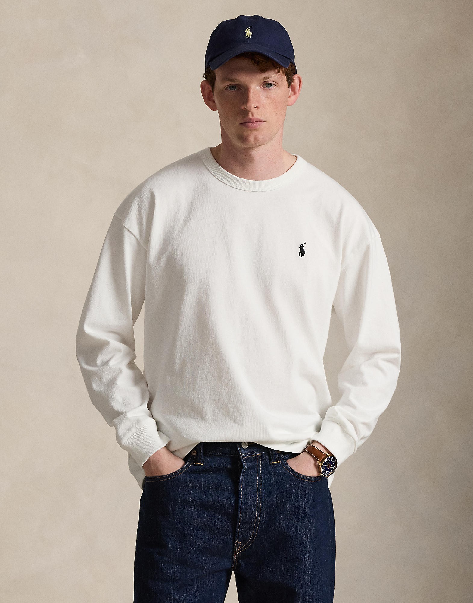 Relaxed Fit Jersey Longsleeve T-shirt