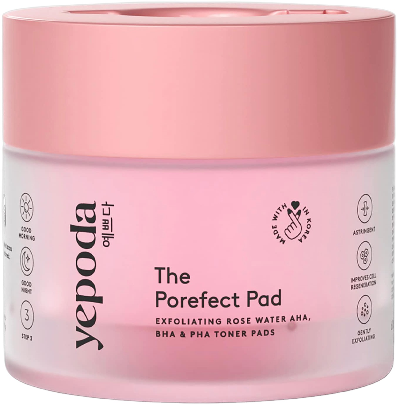 The Porefect Pad Eksfolierende, Tonificerende Pads med Rosenvand