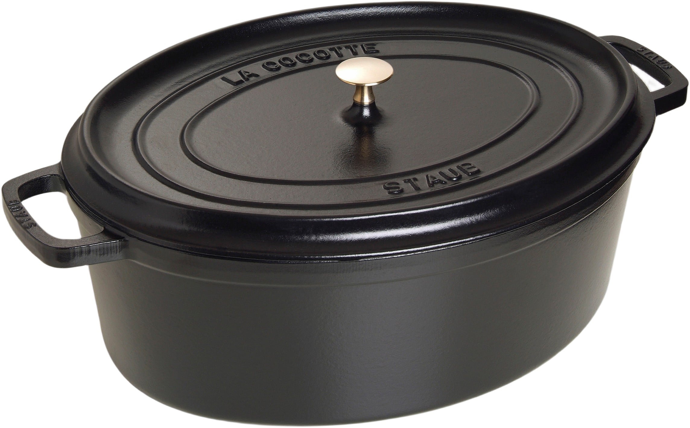 La Cocotte Cocotte 41 cm / 12 l, Oval, Sort, Støbejern