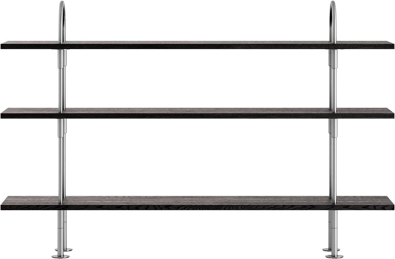 Keen Shelving System, 2 Arches, 160, 3 Shelves Frame: Black