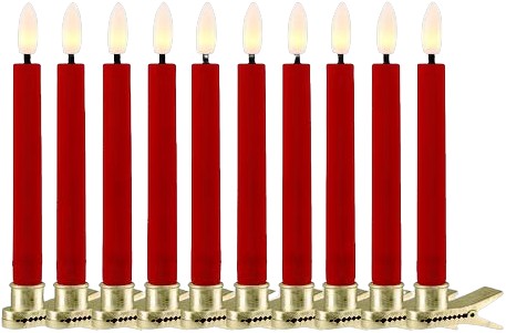 Sille Voks Juletræslys 10pak, Rød