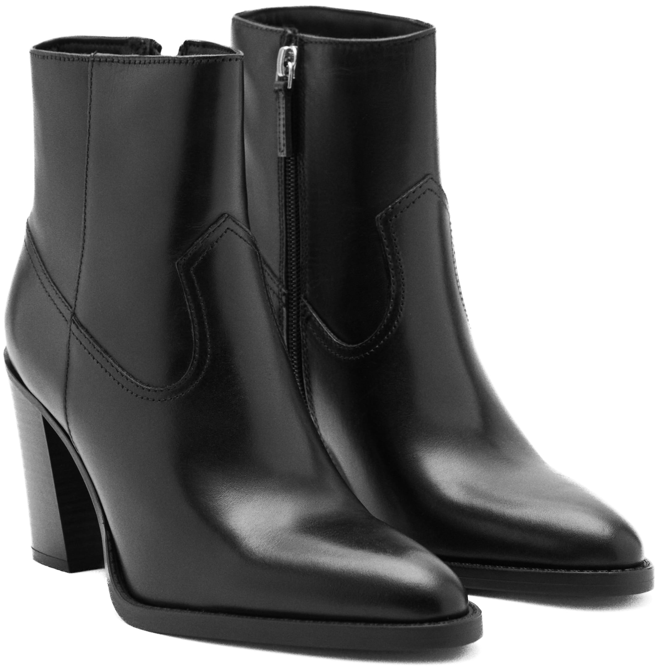 Leather Ankle Boot in Leather With