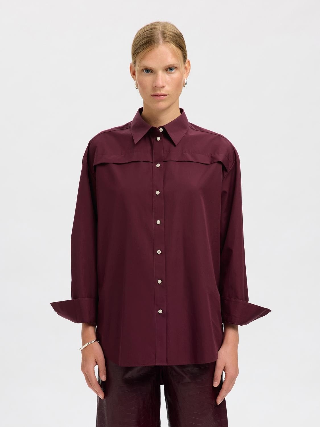 Slfallison Oversize LS Shirt B