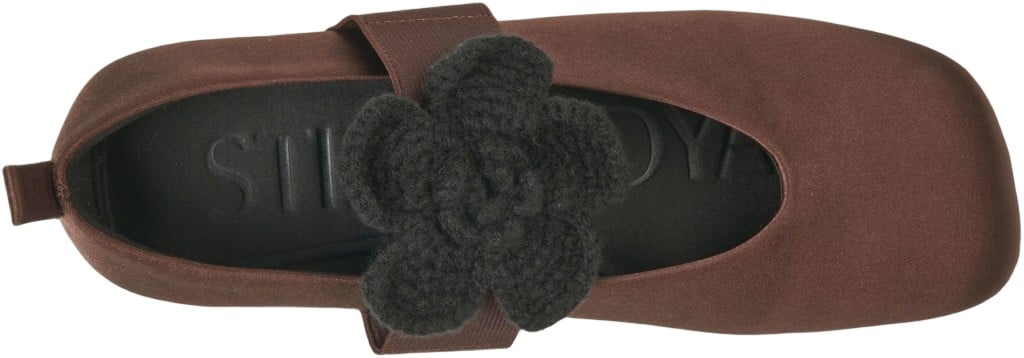 2293 Ballerina, Crochet Flower Strap Ballerina