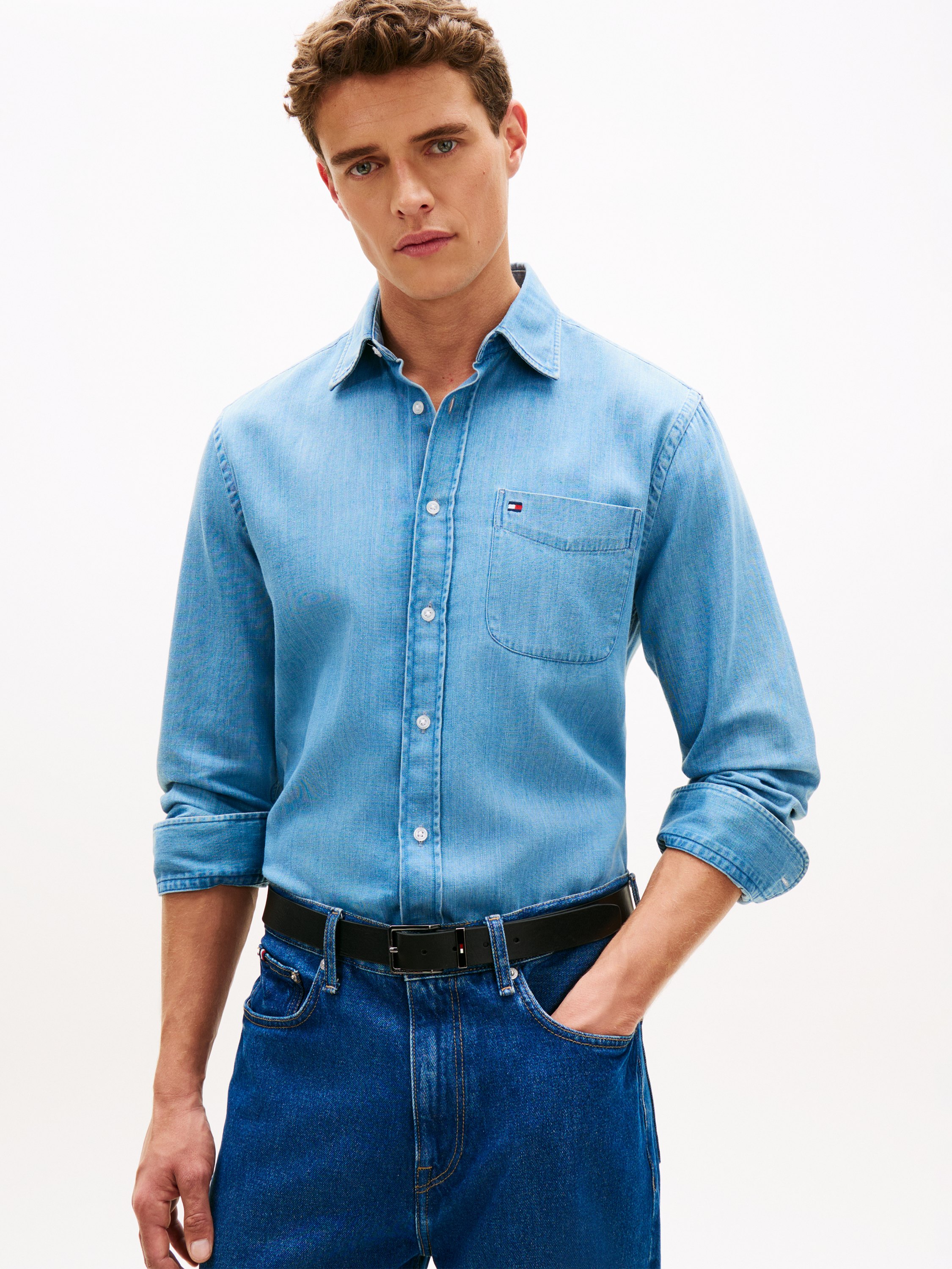 Regular Fit Lightweight Denim Shirt