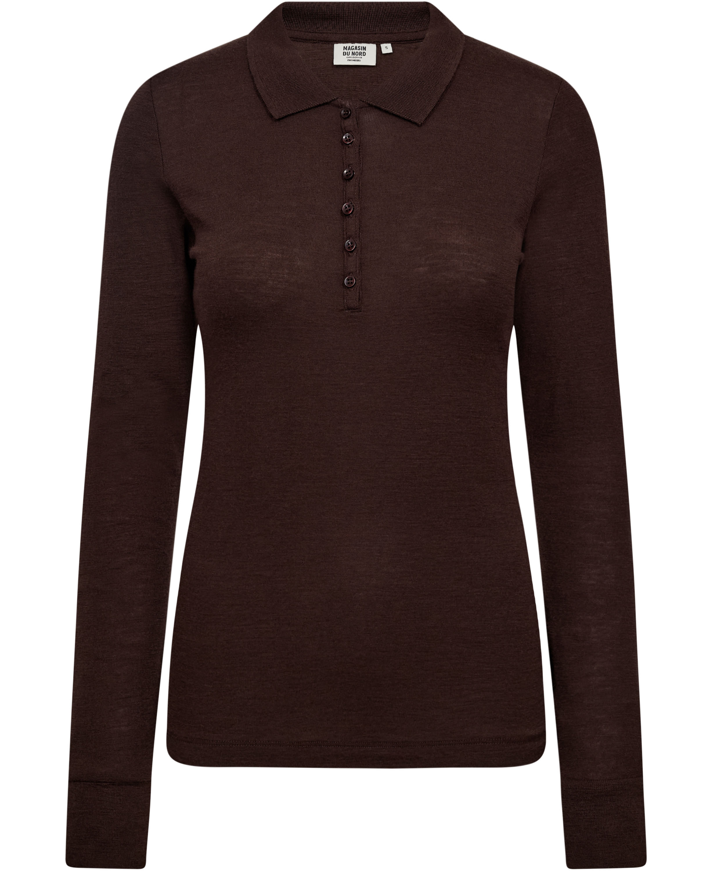 Cilla 12 Langærmede Polo Strik 100% Merino uld RWS
