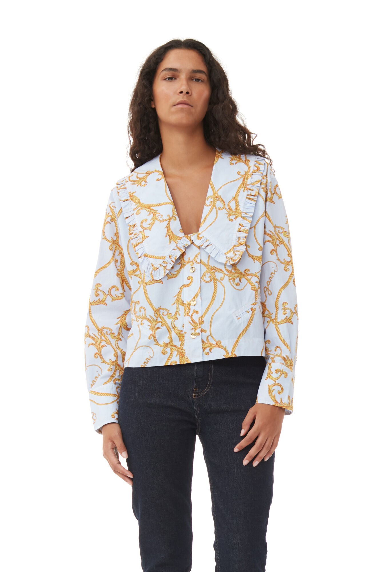 Overdyed Cotton Wide Shirt