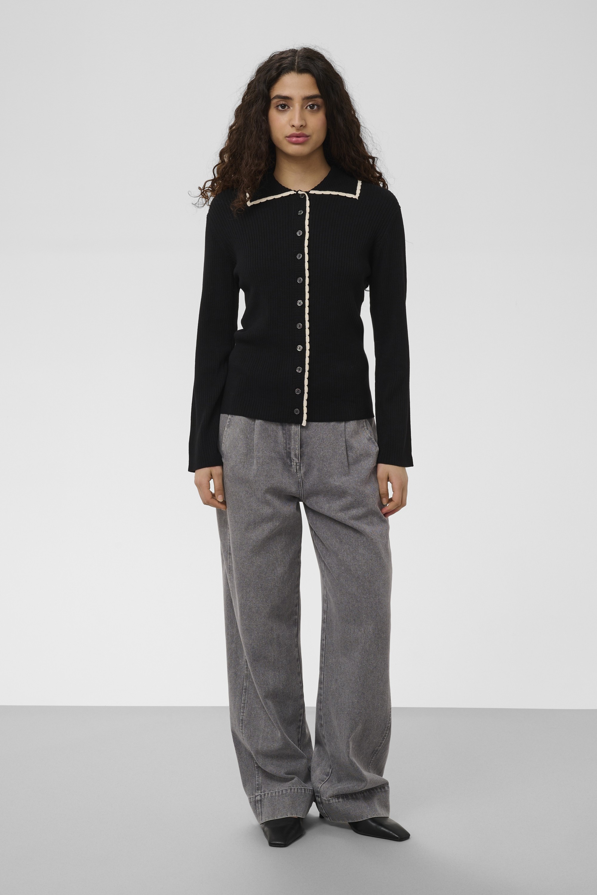 Sllysandra Loose Polo Cardigan