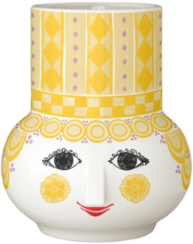 Olga Lysestage H9 cm gul