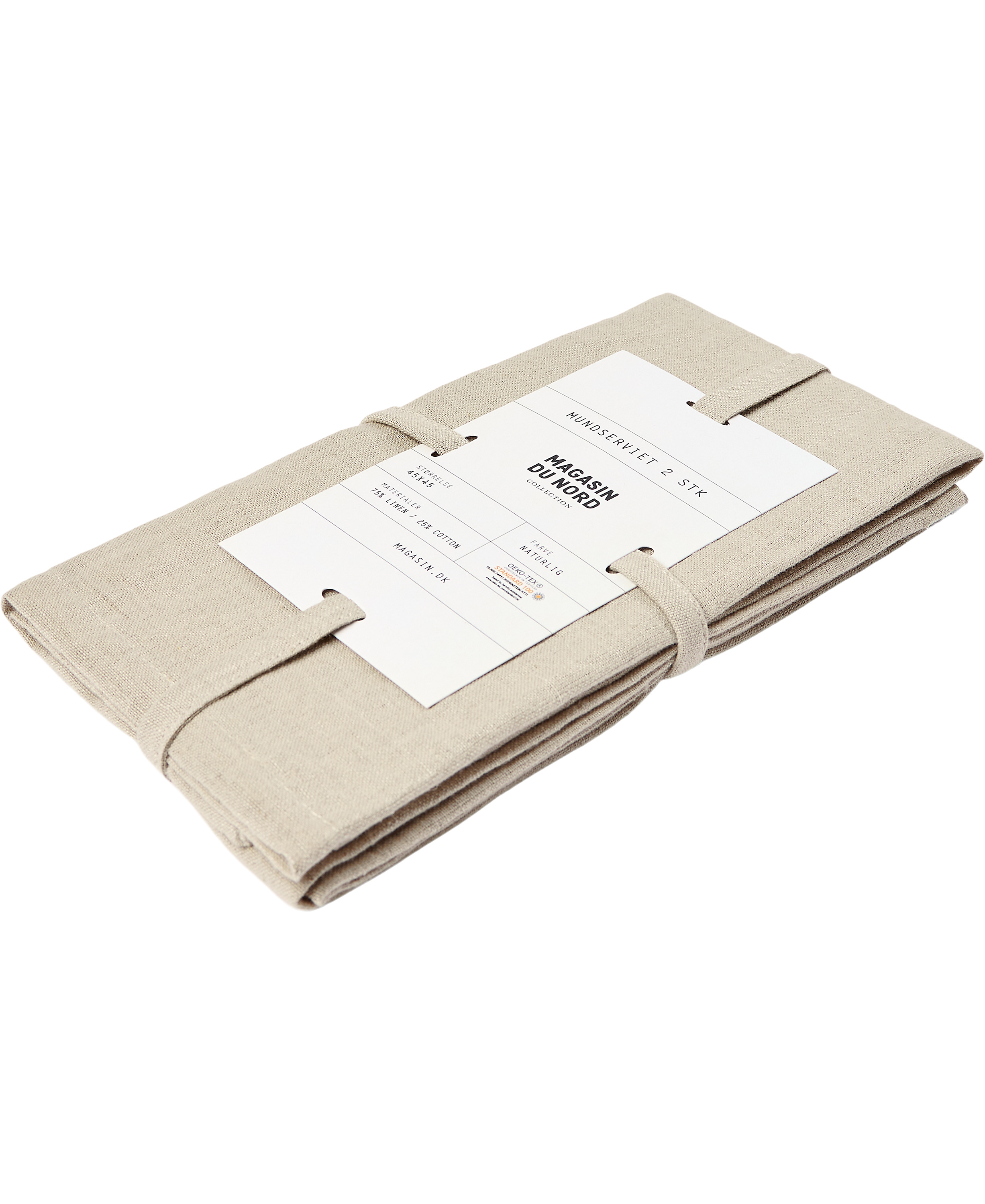 Mundserviet 2 stk 45×45 Natural