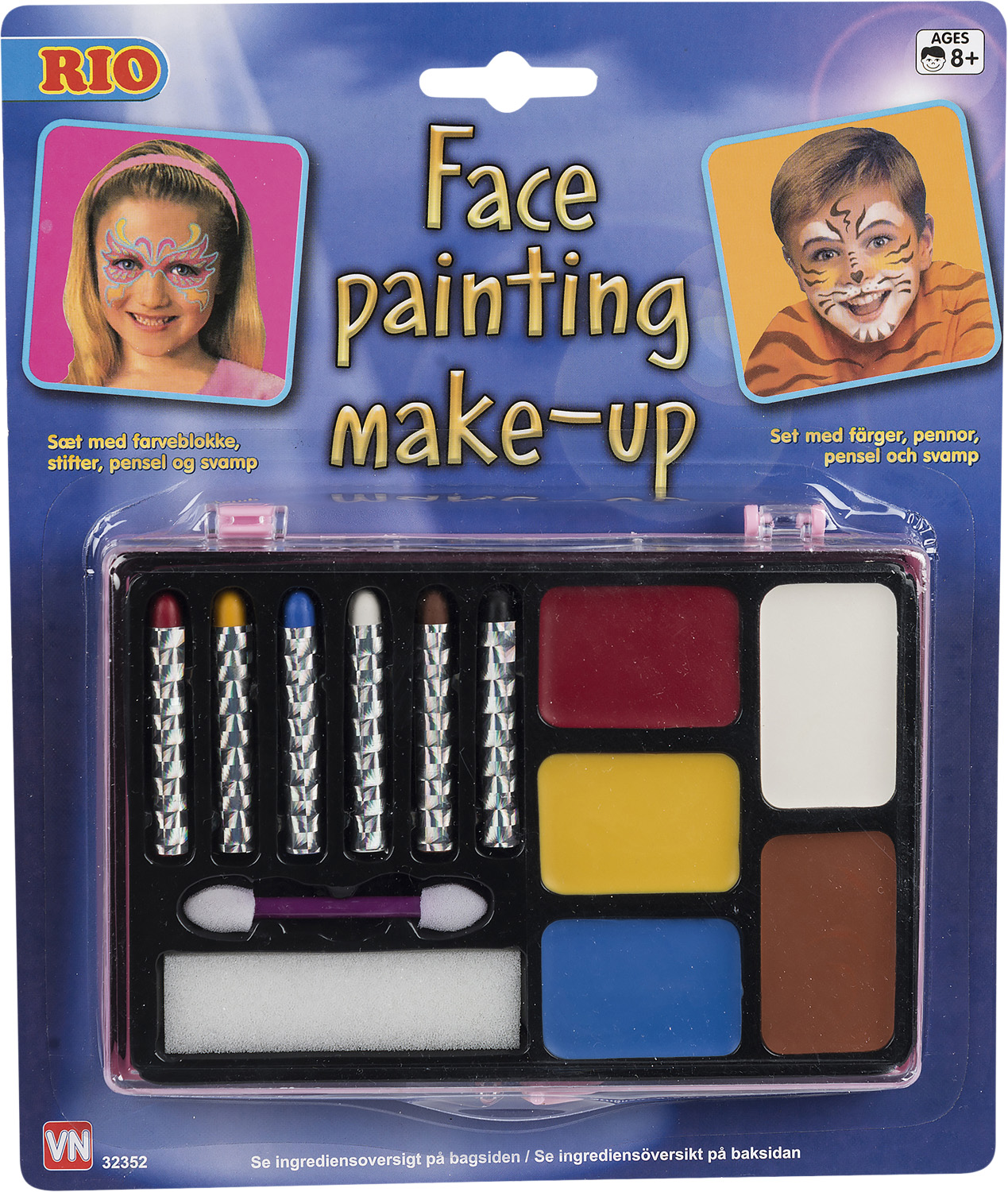 Ansigtsmakeup 6xstift mm