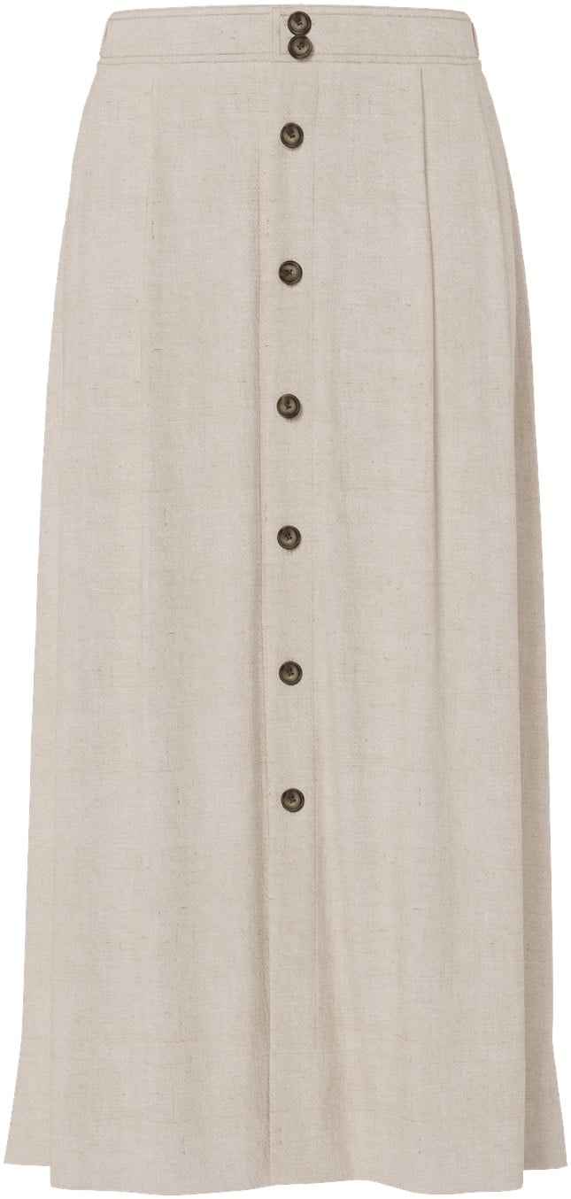 Yasusuma HW Linen Blend Long Skirt