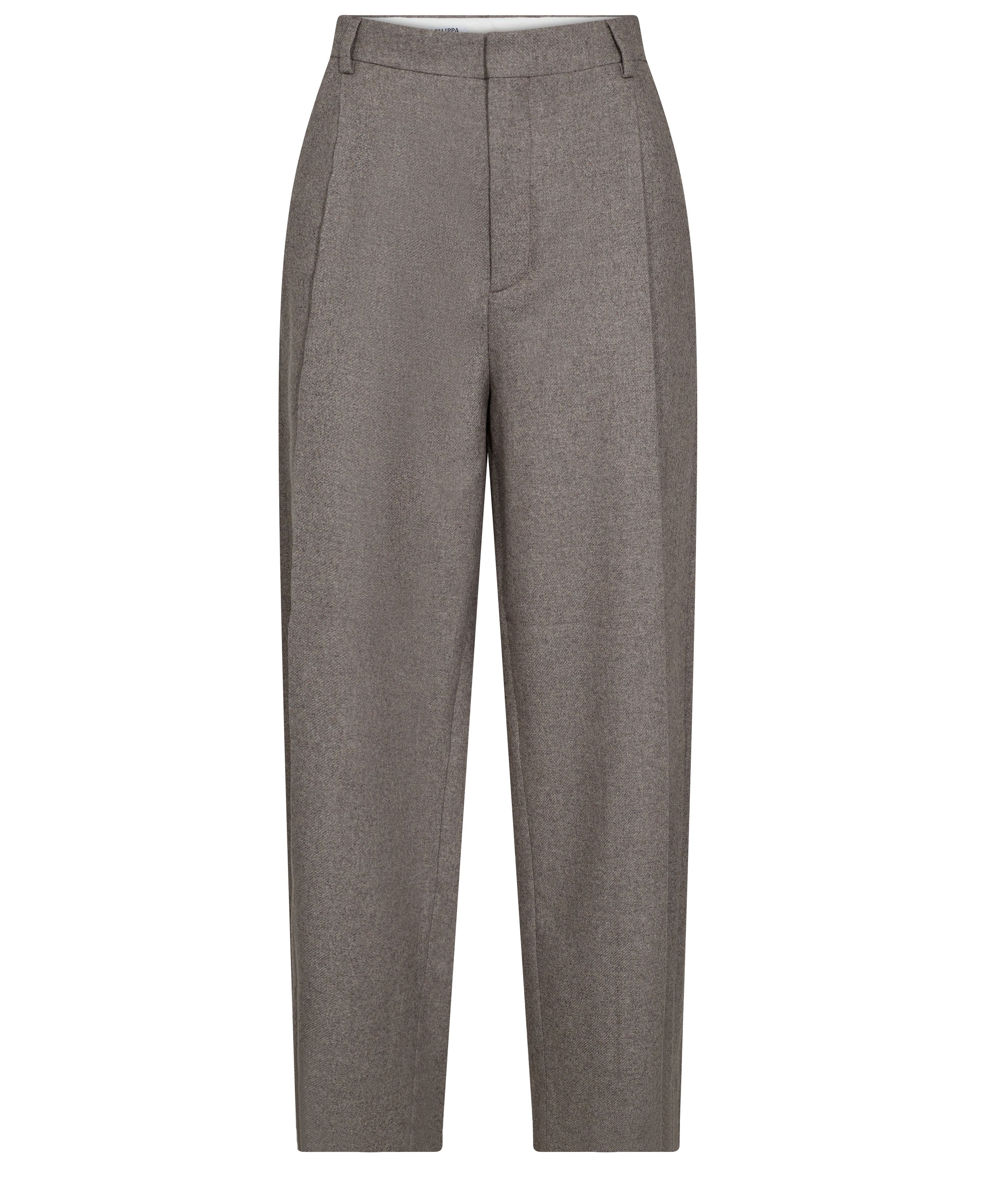 Wide Pleated Flannel Trousers