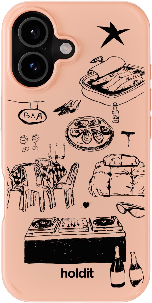 Graphic Print Case Magsafe Iphone 17 Bare Pink