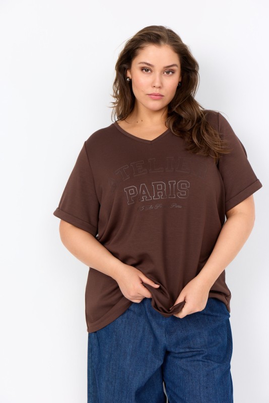 Curvy Wasabina 98 T-shirt MÃ¸rk Brun