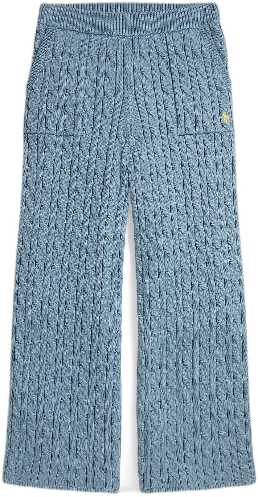 Cableknit Cotton Wide-leg Sweater Pant