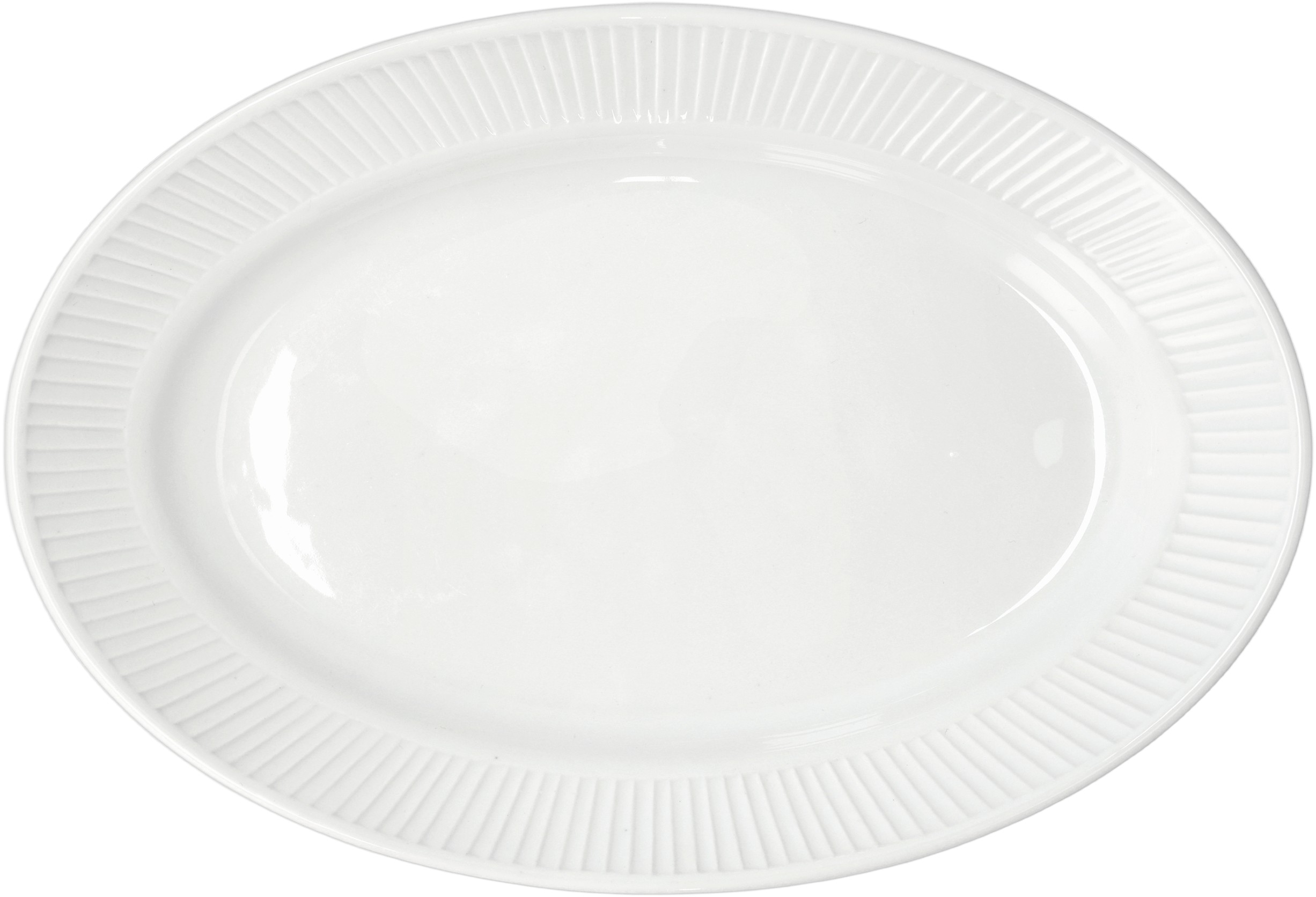 Serveringsfad Plissé 28 x 19 cm Hvid