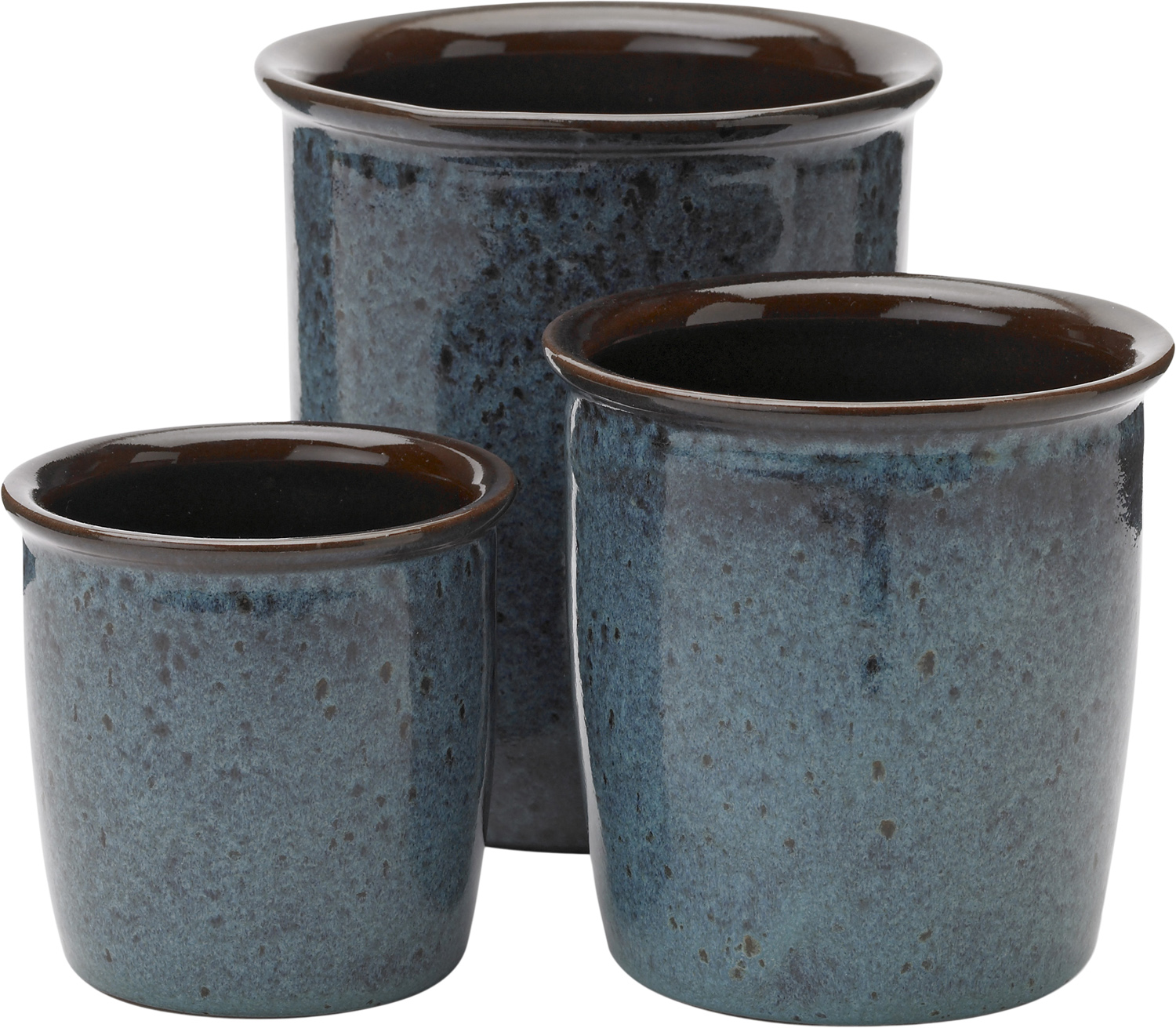 Syltekrukke, Havgrøn, 3pak 1 l - 0,5 l - 0,3 l