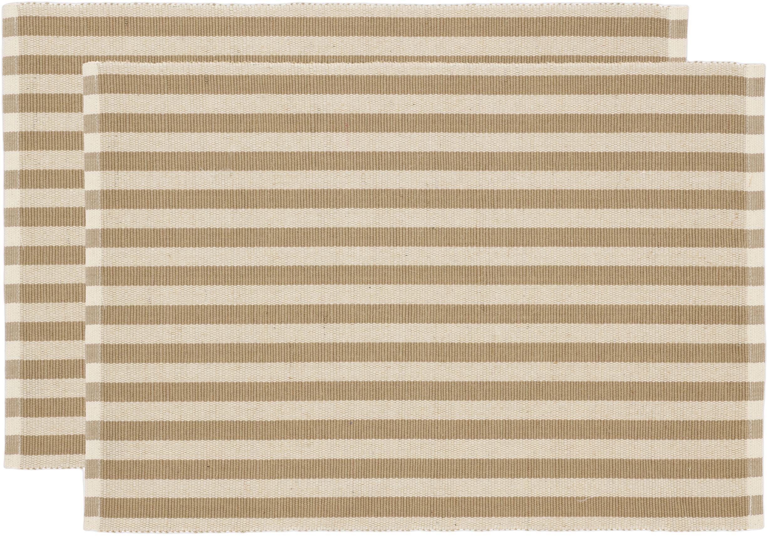 Dækkeserviet 33x48 2pk Statement Stripe Beige