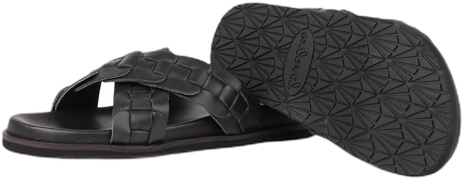 Naples Crossing Straps Leather Sandal